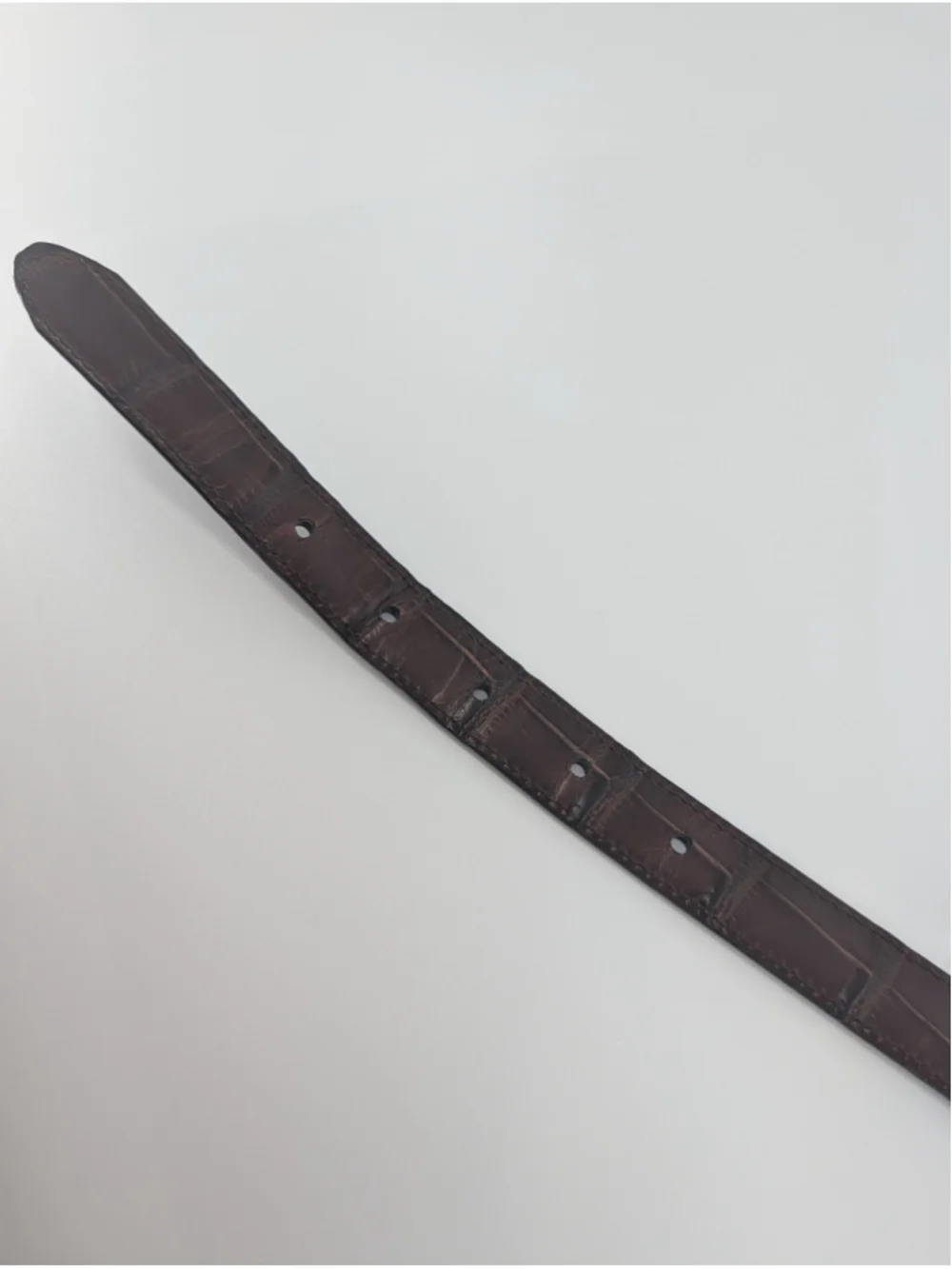 Vintage Brighton Reversible Black Brown Croc Leather Belt Silver Buckle 30-34